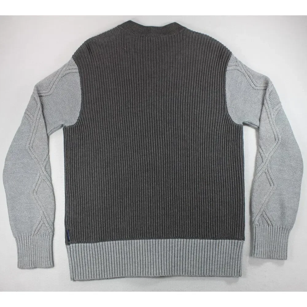 Armani Exchange AlX Ribbed Cardigan Sweater Men's Medium Colorblock Button Front